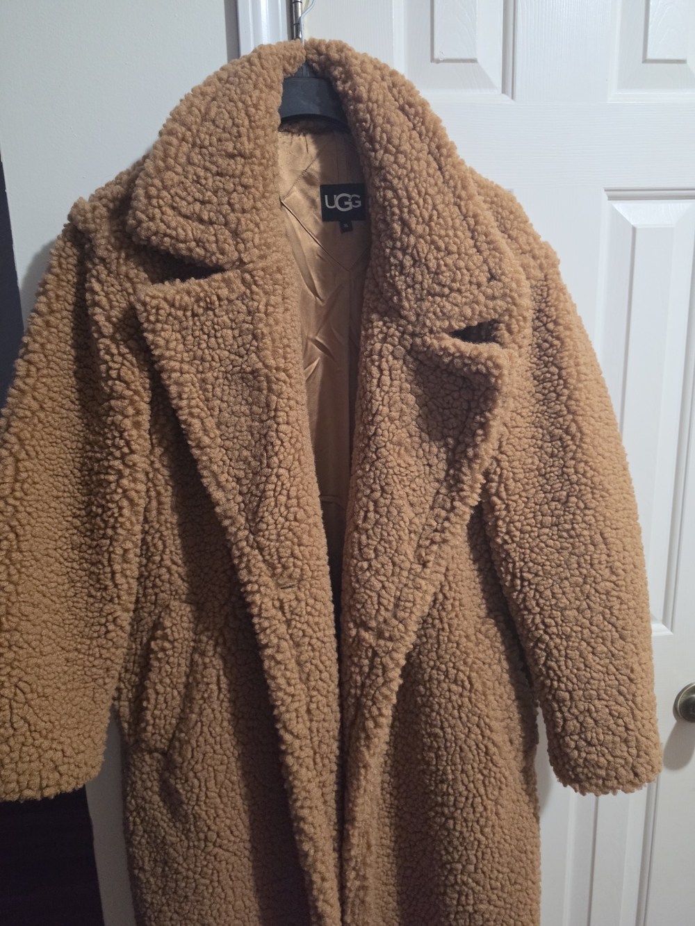 UGG Chestnut Brown Teddy Shearling Trench Coat
